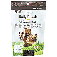 NaturVet, Bully Breeds, For Dogs, Hickory Smoked Bacon, 50 Soft Chews, 8.8 oz (250 g)