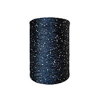 Італійська мікропайєтка 2 мм на основі, чорна з паєткою мультиколор (Пряжа поліестер)