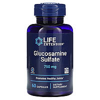 Life Extension, сульфат глюкозаміну, 750 мг, 60 капсул