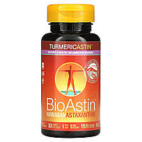 Nutrex Hawaii, Турмерикастин, гавайський астаксантин BioAstin, 30 веганських м’яких гелів