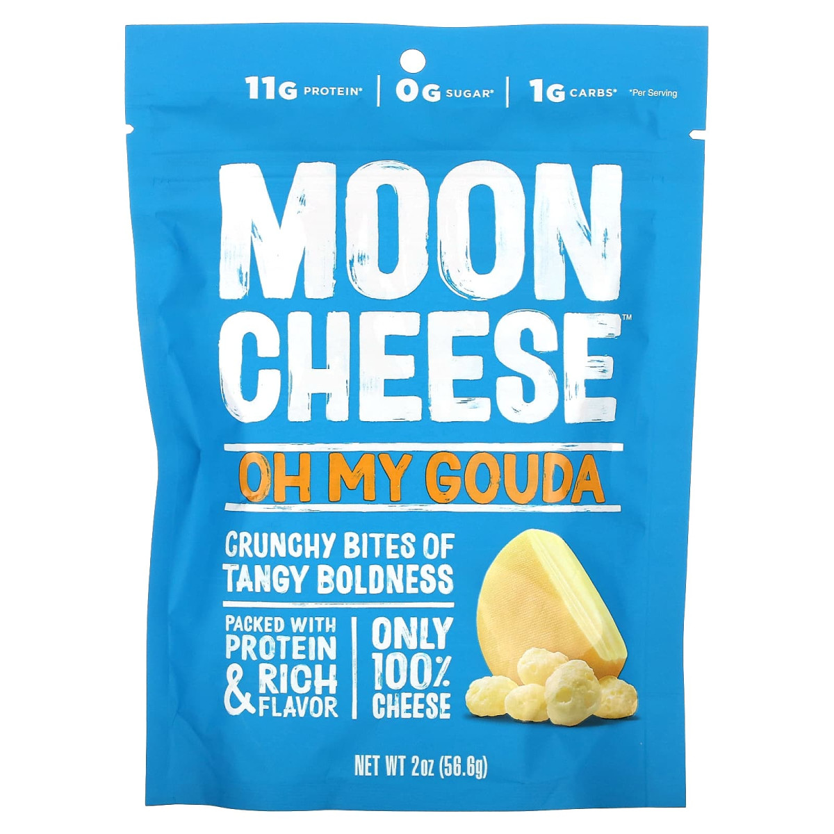 Moon Cheese, Crunchy Bites, гауда Oh My, 56,6 г (2 унції)