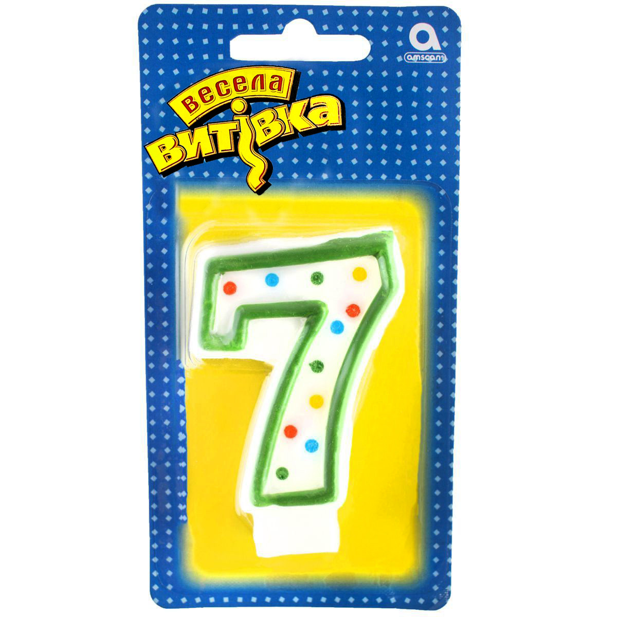 Свічка в торт цифра "7"