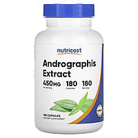 Nutricost, екстракт андрографісу, 450 мг, 180 капсул