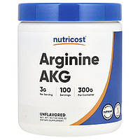Nutricost, аргінін AKG, без смакових добавок, 300 г (10,7 унції)