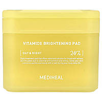 MEDIHEAL, Vitamide Brightening Pad, денний і нічний, 100 тампонів