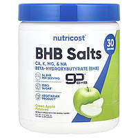 Nutricost, Сіль BHB goBHB, зелене яблуко, 252 г (9 унцій)