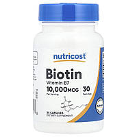 Nutricost, біотин, 10 000 мкг, 30 капсул