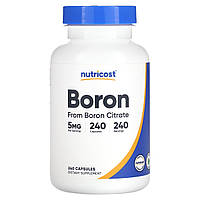 Nutricost, бор, 5 мг, 240 капсул