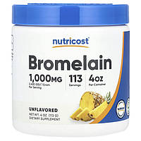 Nutricost, бромелаїн, без смакових добавок, 113 г (4 унції)