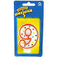 Свічка в торт цифра "9"