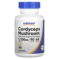 Nutricost, гриб кордицепс, 1100 мг, 90 капсул (550 мг у капсулі)