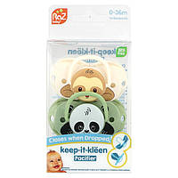 RaZbaby, соска Keep-It-Kleen, для дітей від 0 до 36 років, Sloth & Panda, 2 соски