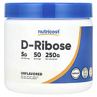 Nutricost, D-рибоза, без добавок, 250 г (8,9 унції)