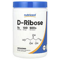 Nutricost, D-рибоза, без смакових добавок, 500 г (17,9 унції)