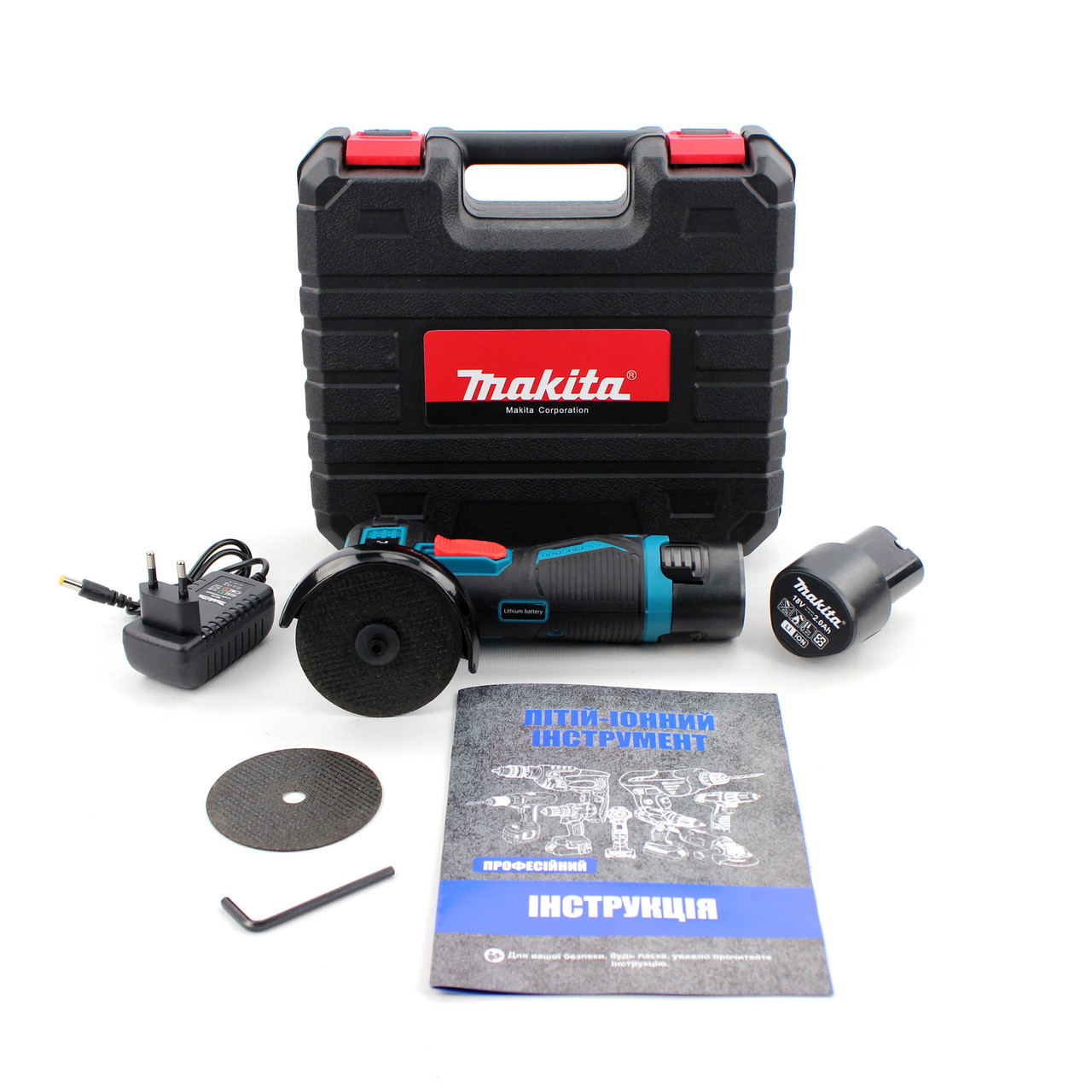 Акумуляторна болгарка Makita GWS-12BC (18V, 2AH) АКБ УШМ Макіта