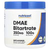 Nutricost, бітартрат ДМАЕ, без смакових добавок, 100 г (3,6 унції)