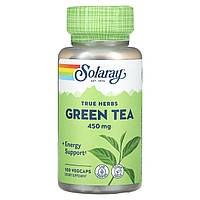 Solaray, True Herbs, зелений чай, 450 мг, 100 капсул VegCap