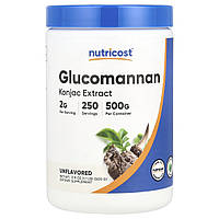 Nutricost, глюкоманан, без смакових добавок, 500 г (17,9 унції)