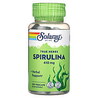 Solaray, True Herbs, спіруліна, 410 мг, 100 вегетаріанських капсул