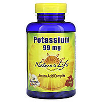 Nature's Life, калій, 99 мг, 250 вегетаріанських капсул