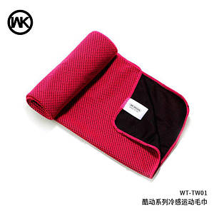 Рушник для спортзалу бамбукове WK Sport towel WT-TW01 |90x30cm, Cooling Effect| pink