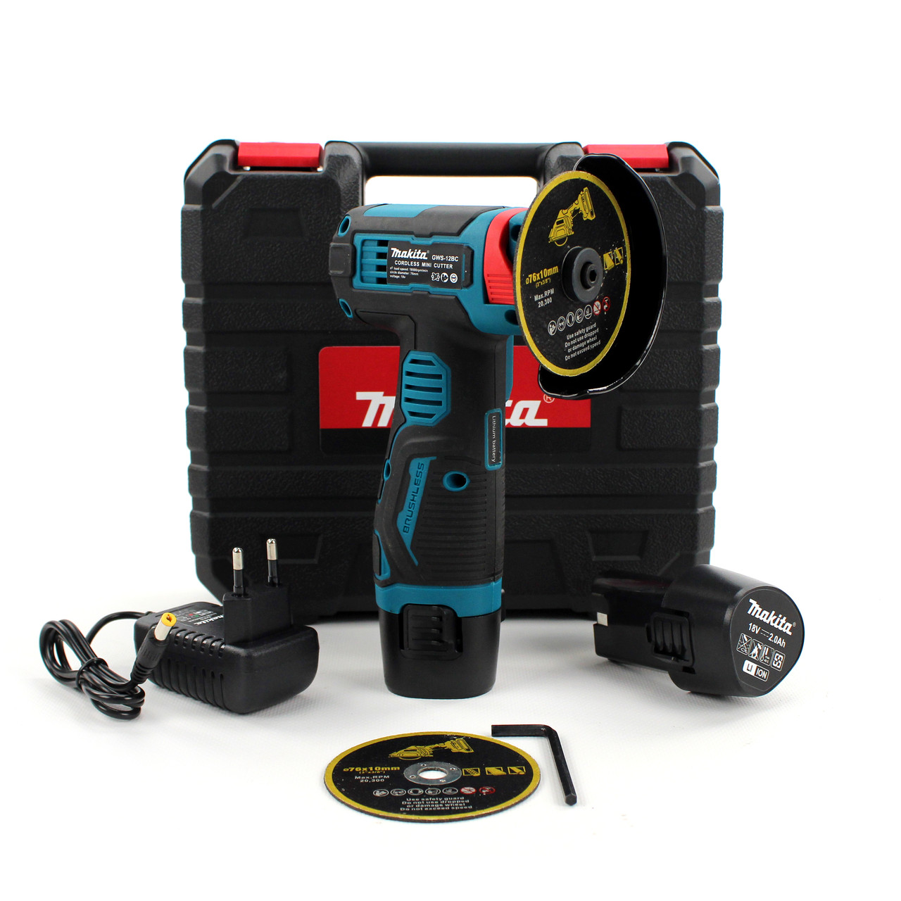Акумуляторна болгарка Makita GWS-12BC (18V, 2AH) АКБ УШМ Макіта