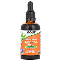 NOW Foods, сертифікований органічний корінь солодки, 59 мл (2 рідк. унції)