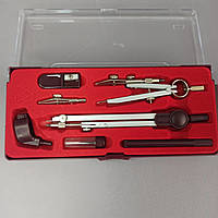 Циркуль-набір креслярський 7 предметів у футлярі