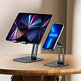Тримач Baseus Desktop Biaxial Foldable Metal Stand (for Phones 7") grey (LUSZ000013), фото 7