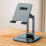 Тримач Baseus Desktop Biaxial Foldable Metal Stand (for Phones 7") grey (LUSZ000013), фото 8