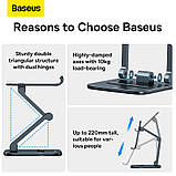 Тримач Baseus Desktop Biaxial Foldable Metal Stand (for Phones 7") grey (LUSZ000013), фото 9