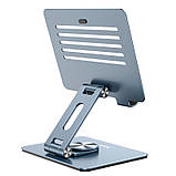 Тримач HOCO might metal rotating tablet desktop holder PH52 |7-12.9"| (6931474788979) grey, фото 9