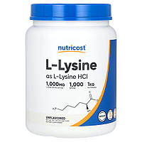 Nutricost, L-лізин, без смакових добавок, 1 кг (35,7 унції)