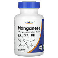 Nutricost, марганець, 8 мг, 120 капсул