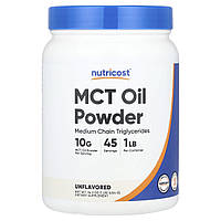 Nutricost, олія з MCT у порошку, без ароматизаторів, 454 г (16,2 унції)