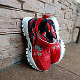Кросівки червоні зі світловідбивною нашивкою ДШ, фото 2