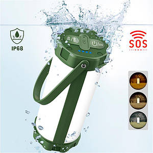 Лампа Glocusent Disaster Level Camping Lantern IP68 |8-120h, 3000-4000-6000K| (X001R5IHQJ) green