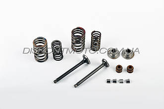 Клапани (пара, у зборі) 4T GY6 50 китайський скутер 139QMB (L-64.3mm)