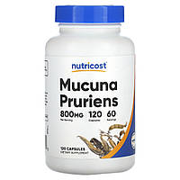 Nutricost, мукуна пекуча, 800 мг, 120 капсул (400 мг у капсулі)