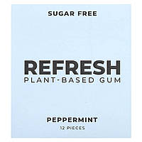 Refresh Gum, рослинна жувальна гумка, без цукру, перцева м’ята, 12 шт