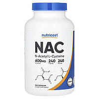 Nutricost, NAC, 600 мг, 240 капсул