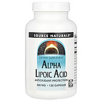 Source Naturals, альфа-ліпоєва кислота, 300 мг, 120 капсул