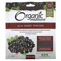Organic Traditions, порошок із ягід асаї, 100 г (3,5 унції)