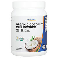 Nutricost, органічне сухе кокосове молоко, без смакових добавок, 454 г (1 фунт)