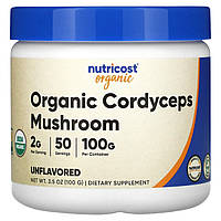 Nutricost, органічний гриб кордицепс, без смакових добавок, 100 г (3,5 унції)