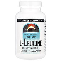 Source Naturals, L-лейцин у вільній формі, 1500 мг, 120 капсул (500 мг в 1 капсулі)