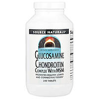 Source Naturals, комплекс глюкозаміну та хондроїтину з МСМ, 240 таблеток