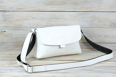 Жіноча сумка Віталія з натуральної шкіри колір Білий