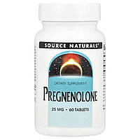 Source Naturals, прегненолон, 25 мг, 60 таблеток