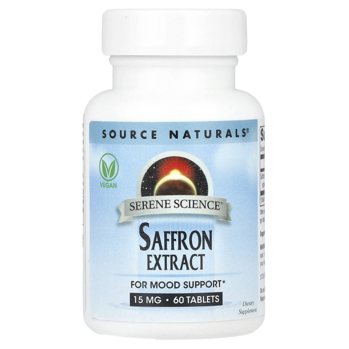 Source Naturals, Serene Science®, екстракт шафрану, 15 мг, 60 таблеток